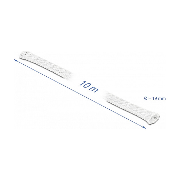 Pleteni bužir DELOCK 10 m x 19 mm bijela boja (20805)-1