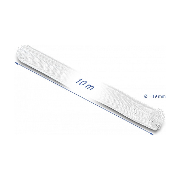 Pleteni bužir za kabele DELOCK samozatvarajući 10 m x 19 mm bijela boja-2