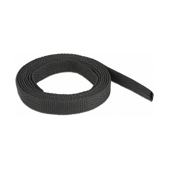 Pleteni termoskupljajući bužir DELOCK 2 m x 6 mm, omjer 21, crna boja