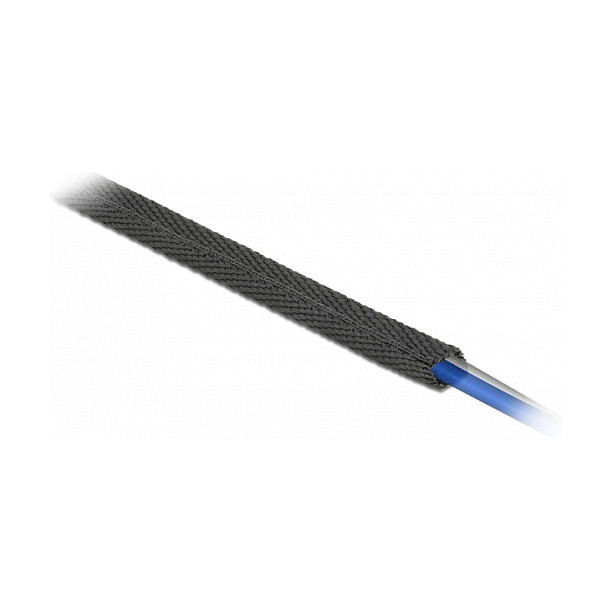 Pleteni termoskupljajući bužir DELOCK 2 m x 6 mm, omjer 21, crna boja-2