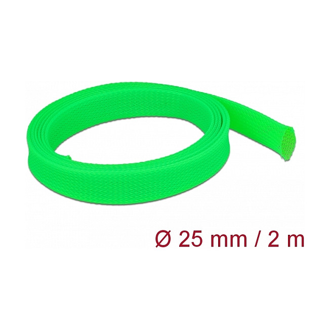 Pleteni bužir DELOCK rastezljivi 2 m x 25 mm, zelena boja
