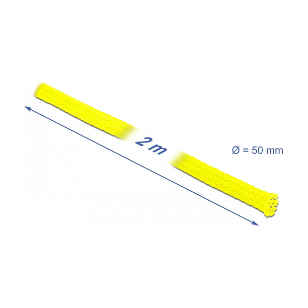 Pleteni bužir DELOCK za organizaciju kabela, 2 m x 50 mm, crno-crvena boja-1