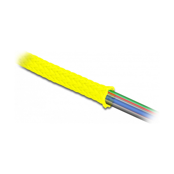 Pleteni bužir DELOCK za organizaciju kabela, 2 m x 50 mm, crno-crvena boja-2