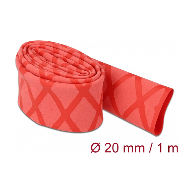 Termoskupljajući bužir DELOCK 1m x 20mm protuklizni, crvena boja