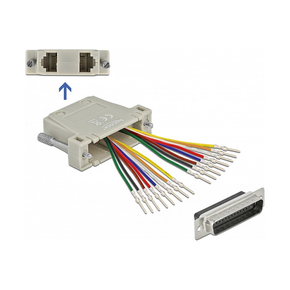 Adapter DELOCK D-Sub HD 44-pinski muški na 2 x RJ45 ženski, crimp-0