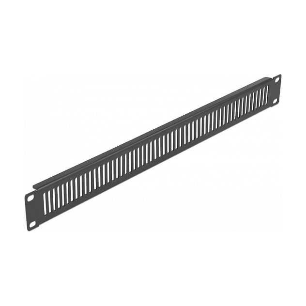 Delock 19" panel s ventilacijskim otvorima, 1U, crni