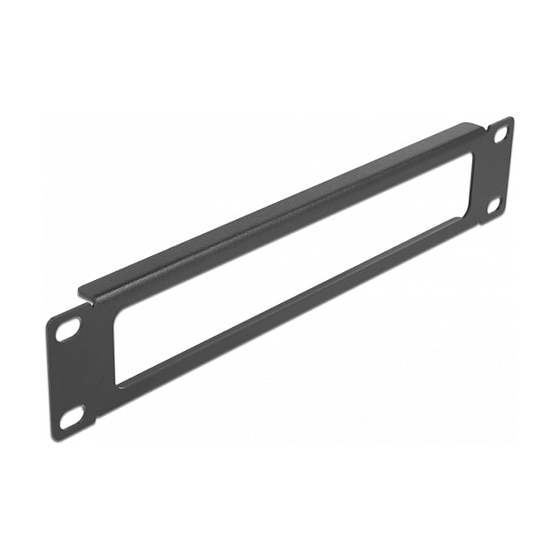 Delock 10" panel za mrežni ormar s otvorom, 1U, crni-0