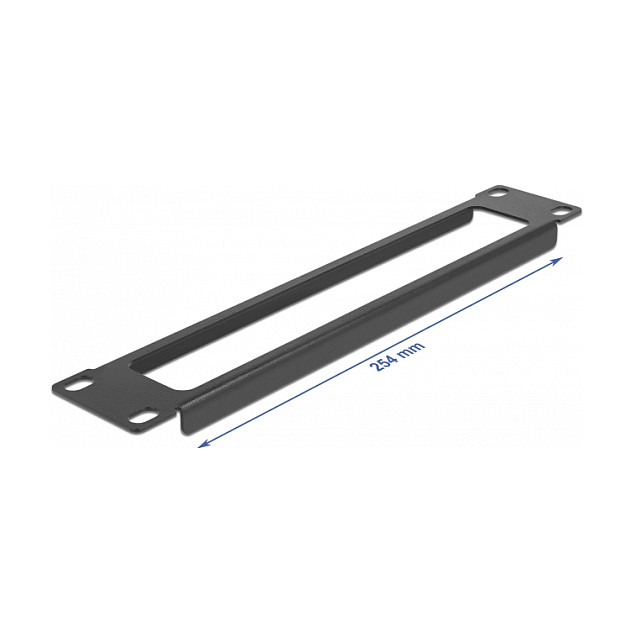 Delock 10" panel za mrežni ormar s otvorom, 1U, crni-1