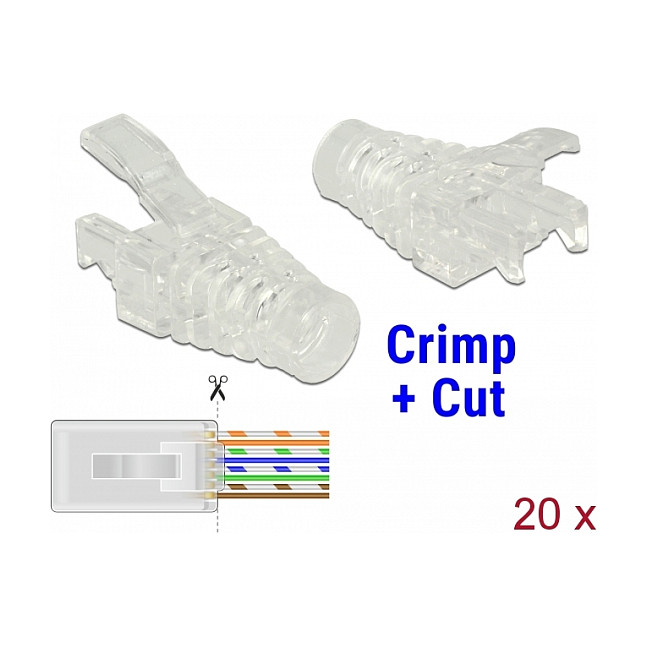 Zaštitne uvodnice DELOCK 86455 za RJ45 Crimp+Cut konektore (20 komada)