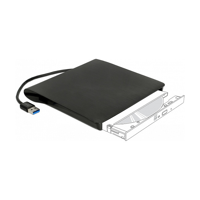 Eksterno kućište DELOCK za 5.25" Ultra Slim SATA optičke pogone (9.5 mm)