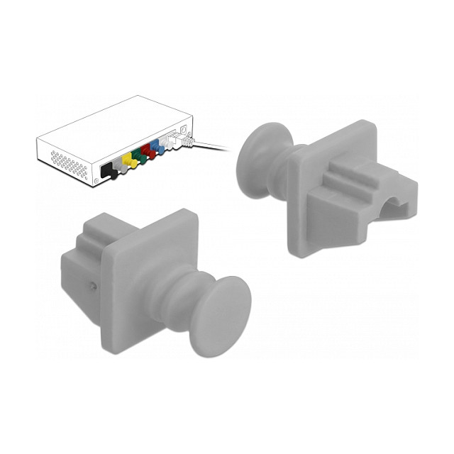 Zaštitni poklopci DELOCK za RJ45 utičnicu 86508 (10 komada) siva boja-1