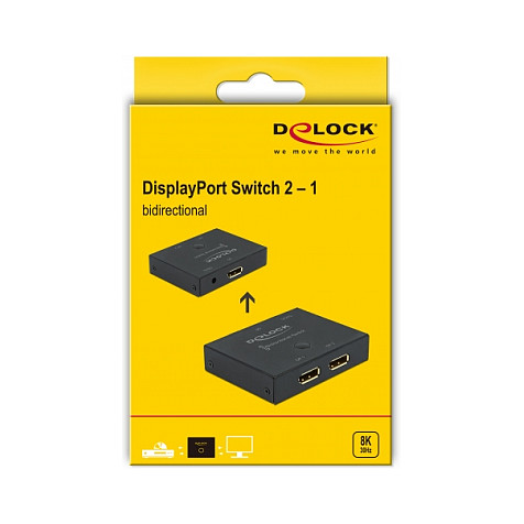 DELOCK DisplayPort 1.4 preklopnik 11478 2x1 bidirekcionalni (8K 30Hz)-2