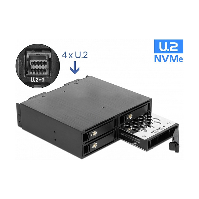 Delock 5.25" mobilni stalak za 4 x 2.5" U.2 NVMe SSD-1
