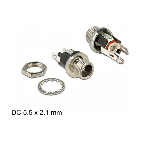Konektor DELOCK DC 5.5 x 2.1 mm za panelnu ugradnju