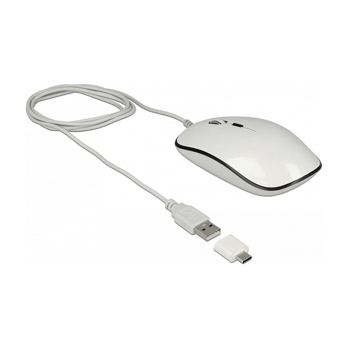 Žičani optički miš DELOCK 12532 (USB-A + USB-C)-0