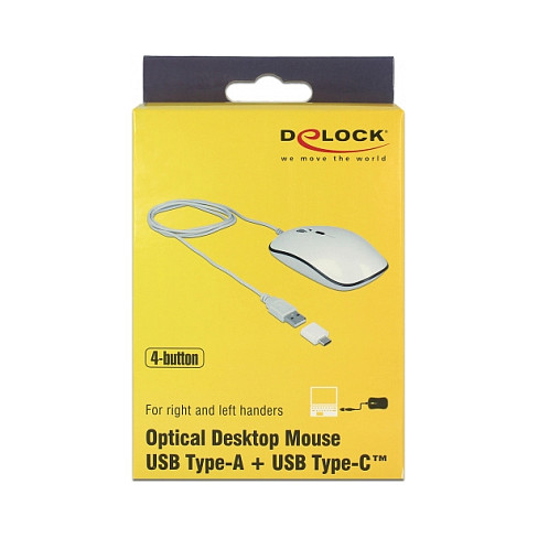 Žičani optički miš DELOCK 12532 (USB-A + USB-C)-3