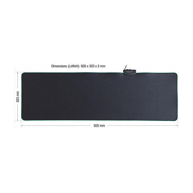 Podloga za miš DELOCK 12555 s RGB osvjetljenjem (920 x 303 mm)-1
