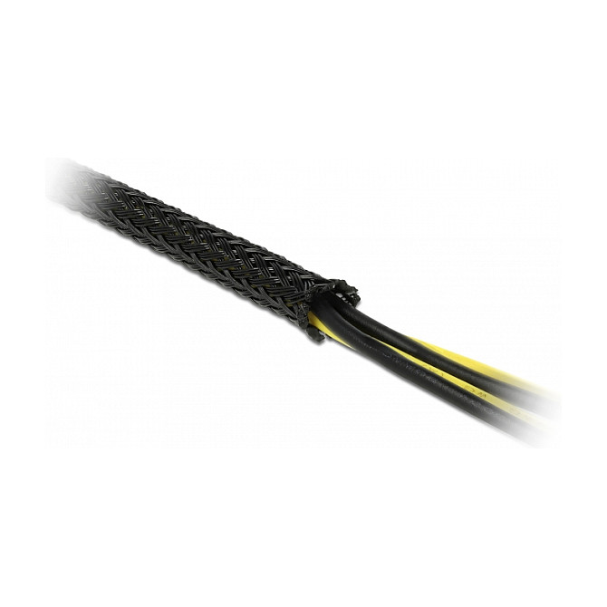 Pleteni bužir DELOCK rastezljivi za kabele (5 m x 19 mm) crna boja-2
