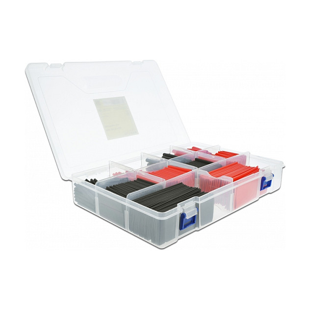 Set termoskupljajućih bužira DELOCK 20673 (520 komada, crvena/crna boja)