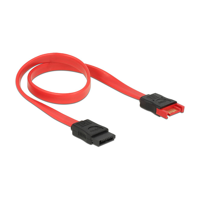 Produžni kabel DELOCK SATA 6 Gb/s 30 cm crvena boja