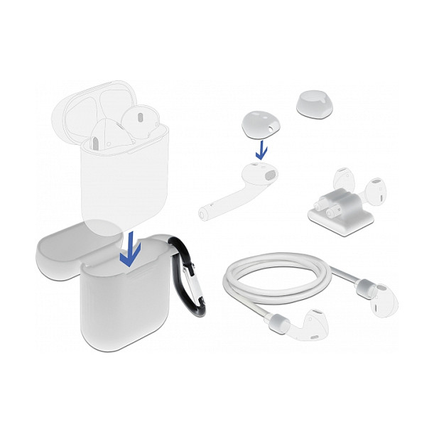 Set dodataka DELOCK za Apple AirPods bijela boja-1