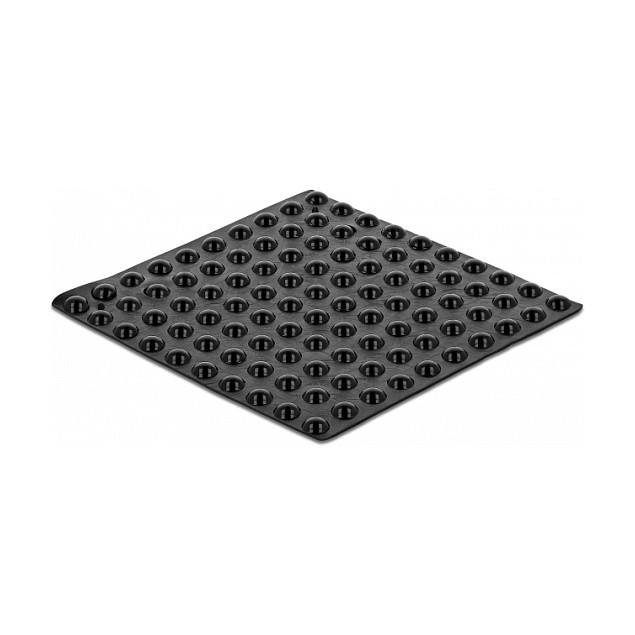 Gumene nožice DELOCK okrugle samoljepljive 5 x 2 mm, 100 komada, crna boja-1