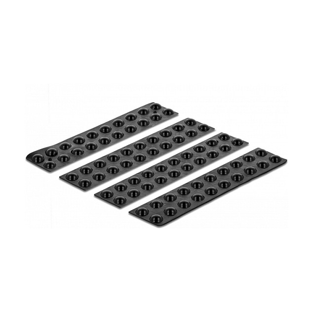 Gumene nožice DELOCK samoljepljive okrugle 6x2mm (80 komada) crna boja-1