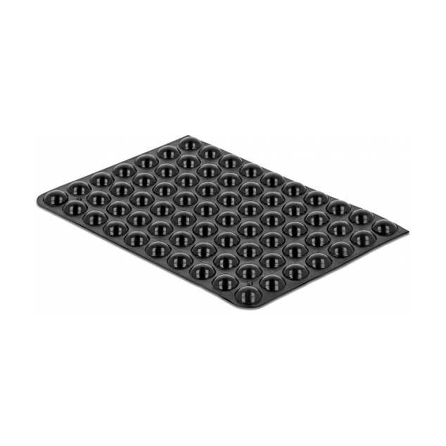 Gumene nožice DELOCK samoljepljive okrugle (8 x 3 mm, 70 komada) crna boja-1