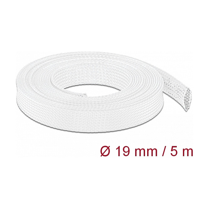 Pleteni bužir DELOCK 5 m x 19 mm bijela boja (20695)
