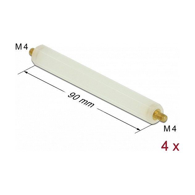 Šesterokutni odstojnici DELOCK M4 x M4 90 mm (4 komada)-0