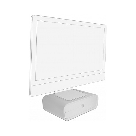 Stalak za monitor DELOCK 18325 s dvije ladice, bijela boja-3