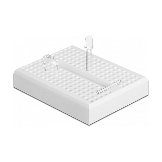 Prototipna pločica DELOCK Mini Breadboard 170 kontakata, bijela boja-2