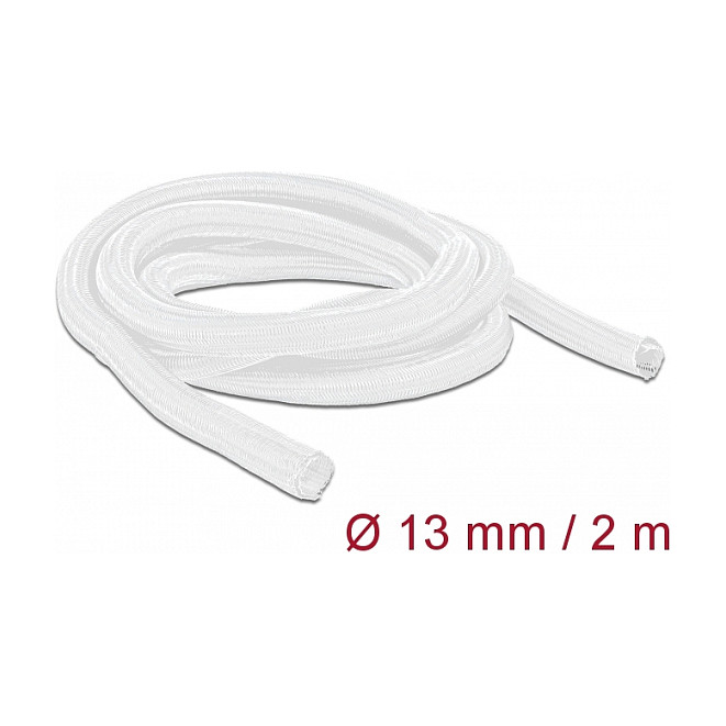 Pleteni bužir DELOCK samozatvarajući 2 m x 13 mm bijela boja-0