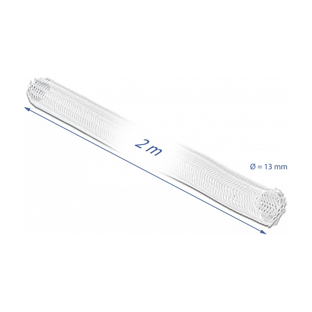 Pleteni bužir DELOCK samozatvarajući 2 m x 13 mm bijela boja-1