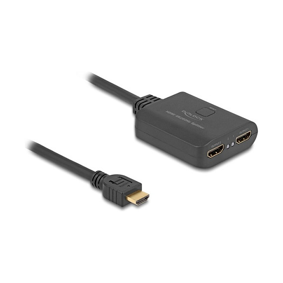 DELOCK HDMI razdjelnik 1x2 (4K 60Hz, HDR, Downscaler)