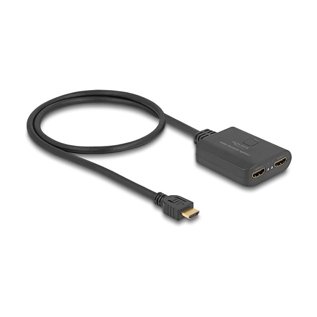 DELOCK HDMI razdjelnik 1x2 (4K 60Hz, HDR, Downscaler)-1