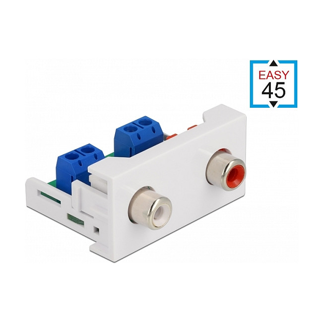 Delock Easy 45 Modul 2 x RCA ženski (Cinch)-0