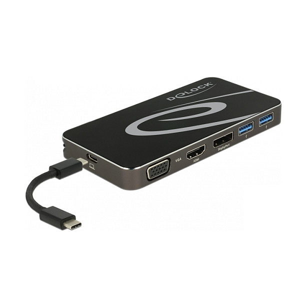 Priključna stanica DELOCK USB-C 3.2 (4K HDMI/DP, VGA, LAN, PD 3.0)-0