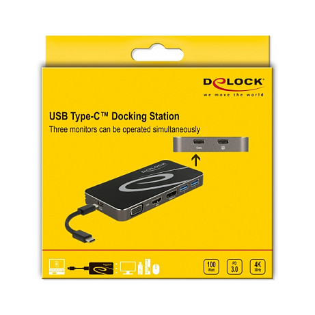 Priključna stanica DELOCK USB-C 3.2 (4K HDMI/DP, VGA, LAN, PD 3.0)-6