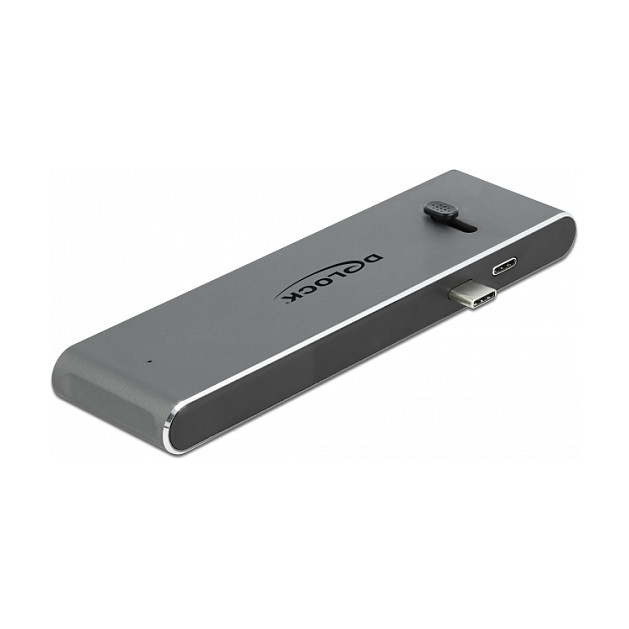 Multiport adapter DELOCK 87752 Dual USB-C (HDMI, USB 3.2, SD, PD 3.0), svemirski siva boja-1