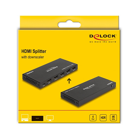 HDMI razdjelnik DELOCK 1x4 (4K 60Hz, Downscaler), 18652-3
