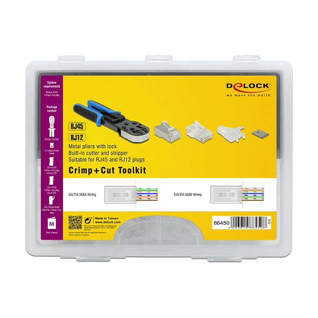DELOCK Set alata za krimpanje i testiranje mrežnih kabela RJ45 86450-3