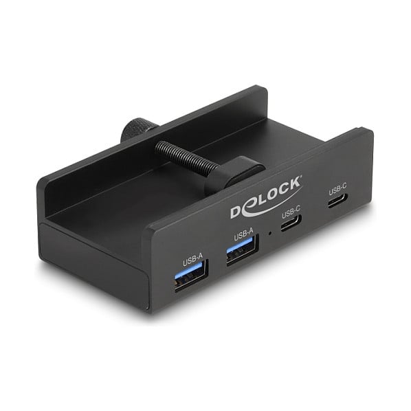 USB-C Hub DELOCK 4-portni 5 Gbps (2x USB-A, 2x USB-C) s vijkom za pričvršćivanje
