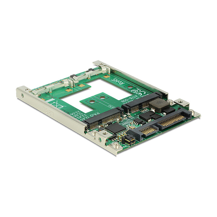 Konverter DELOCK 2.5" SATA 22-pin na 2x mSATA s RAID funkcijom, 62545-0