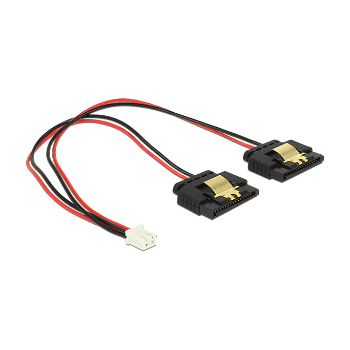 Delock kabel za napajanje 2-pinski ženski > 2x SATA 15-pinski ženski (5V), 20 cm-0