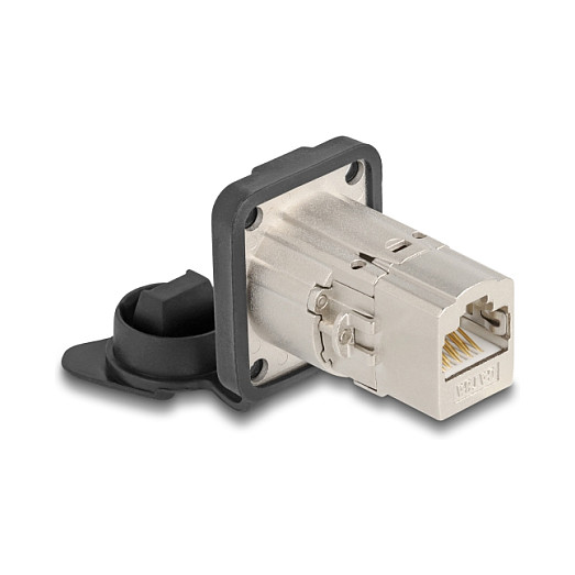 DELOCK ugradbena RJ45 spojnica Cat.6A STP, D-tip, IP66 zaštita