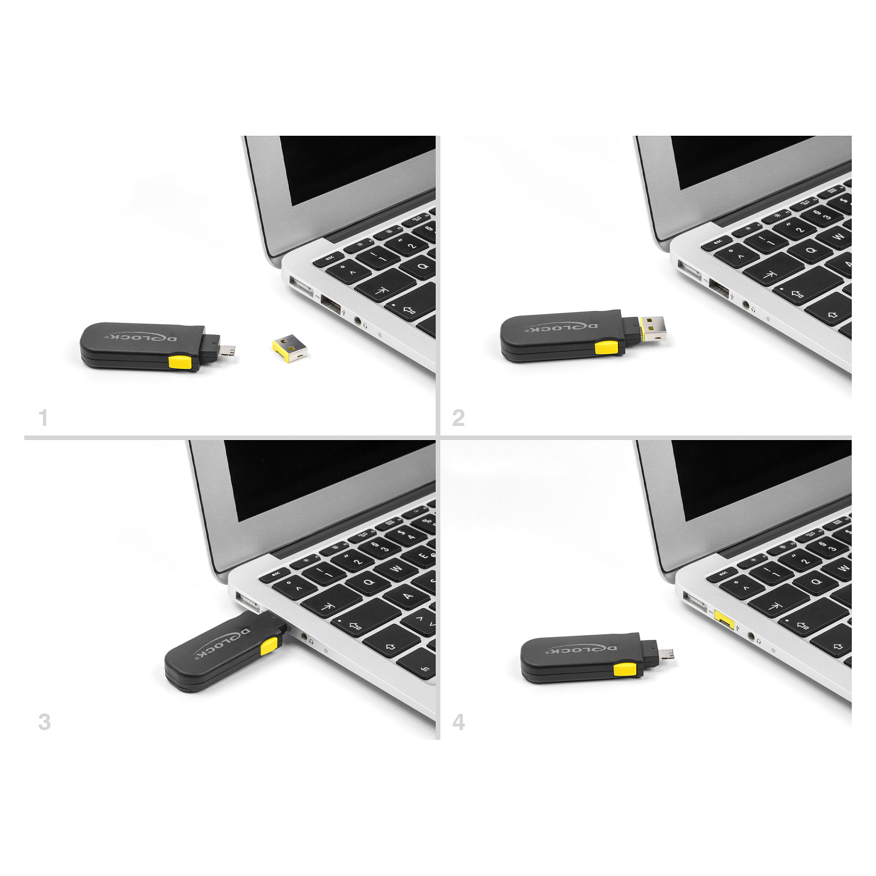 DELOCK set za blokiranje USB-A priključka (4 blokera + alat)-4