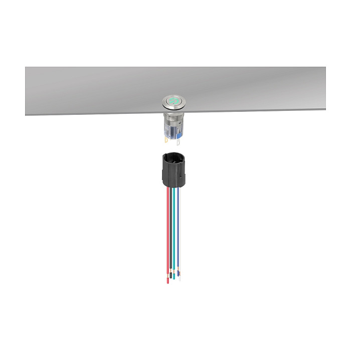 Utičnica DELOCK 90793 za 16 mm 5-pinsko tipkalo ili prekidač-3