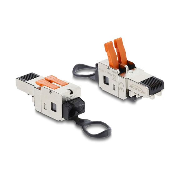 Konektor DELOCK RJ45 s 2-pinskom klemom za napajanje montaža bez alata (90710)-0