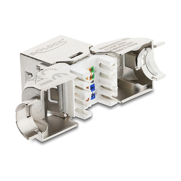 Delock Keystone Modul Cat.6A RJ45 (ž) na LSA, oklopljeni, kutni 90°, montaža bez alata-1